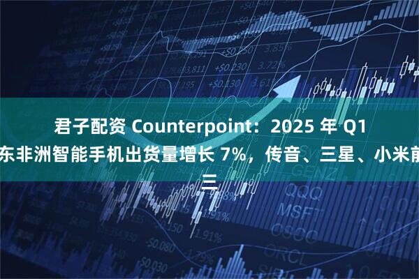 君子配资 Counterpoint：2025 年 Q1 中东非洲智能手机出货量增长 7%，传音、三星、小米前三
