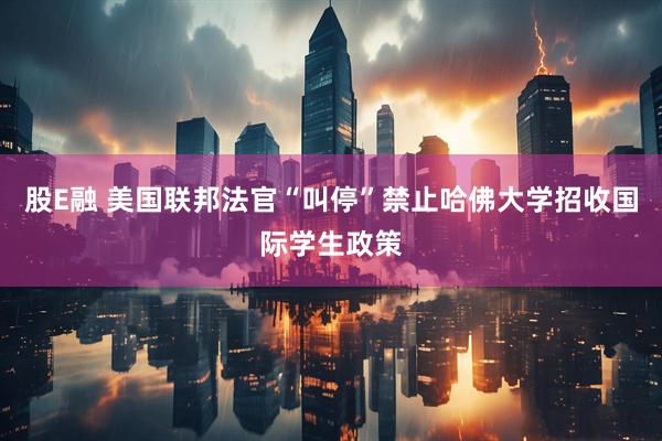 股E融 美国联邦法官“叫停”禁止哈佛大学招收国际学生政策